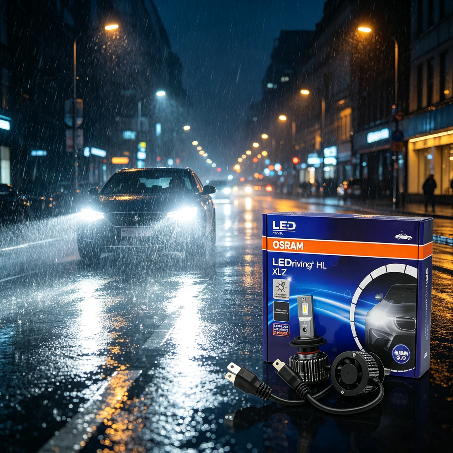 [Оссилаж LED-автомобильная лампа H1 H4 H7 H8 9012 HB3 H11 H9 белый свет для ближнего и дальнего света]