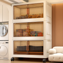 Storage cabinet for home installation-free baby and children organizing clothes and toys plastic folding storage cabinet snack storage cabinet