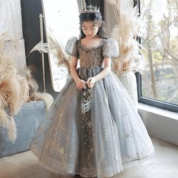 ເດັກຍິງ piano ປະຕິບັດ dress skirt ເດັກນ້ອຍວັນເດືອນປີເກີດ Princess dress ດອກສາວ wedding ສາວນ້ອຍ dress tutu skirt ເຈົ້າພາບ
