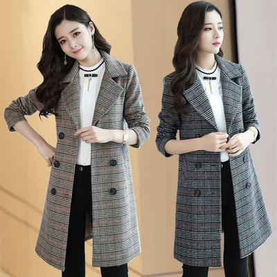 【诺品会】气质款中长款呢子毛呢大衣