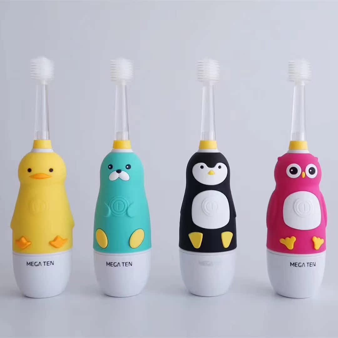 (physical shop) Japan MEGA TEN Children's sonic electric toothbrush 360 degrees omnidirectional brush head soft hair