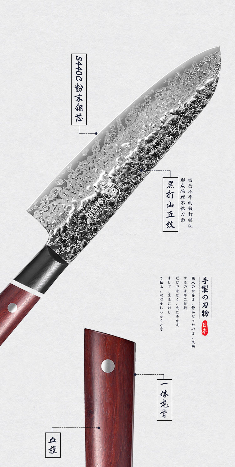 安享好物 安享A级多用刀-三本盛大马士革三德刀  
