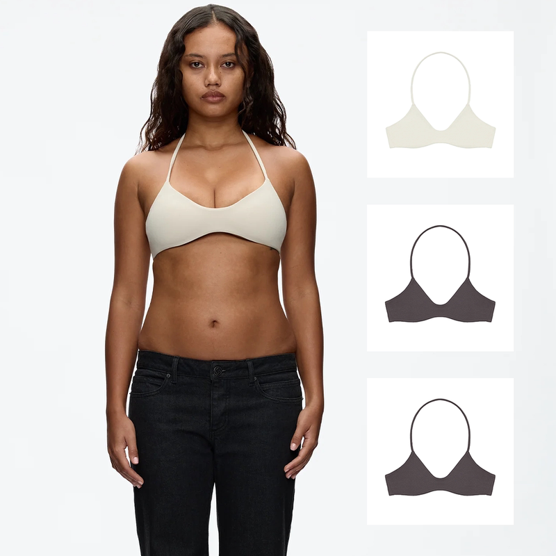 Tankair European and American Style Halter Neck Triangle Cup Bra, Multi-Color Double-Layered Inner Mini Vest Tankair European and American Style Halter Neck Triangle Cup Bra, Multi-Color Double-Layered Inner Mini Vest