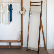 MUMO wood ink dressing mirror black walnut full-length mirror floor mirror fitting mirror bedroom mirror