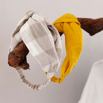 Please Yourself Small Things Linen Cross Twisted Hair Stirrup Hair Band Hair Band Stylish 100 Lap Tie Hair Accessories