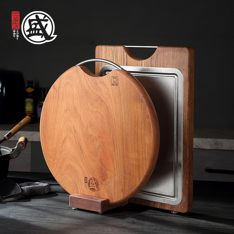 Three Benamori Flowers Pear Wood Chopping Board Cutting Board Household Chopping Wood Case Board Cutting Vegetable Plate Authentic Wood