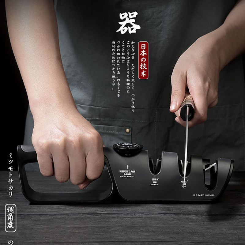 Japan multifunction knife sharpening machine grinding knife stone quick knife sharpening machine manual home kitchen knife kitchen scissors open edge