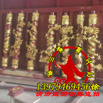 Custom dragon column fragrant Zhangmu pure hand engraving dragon column engraving dragon column machine carved dragon column can be painted with gold can white embryo