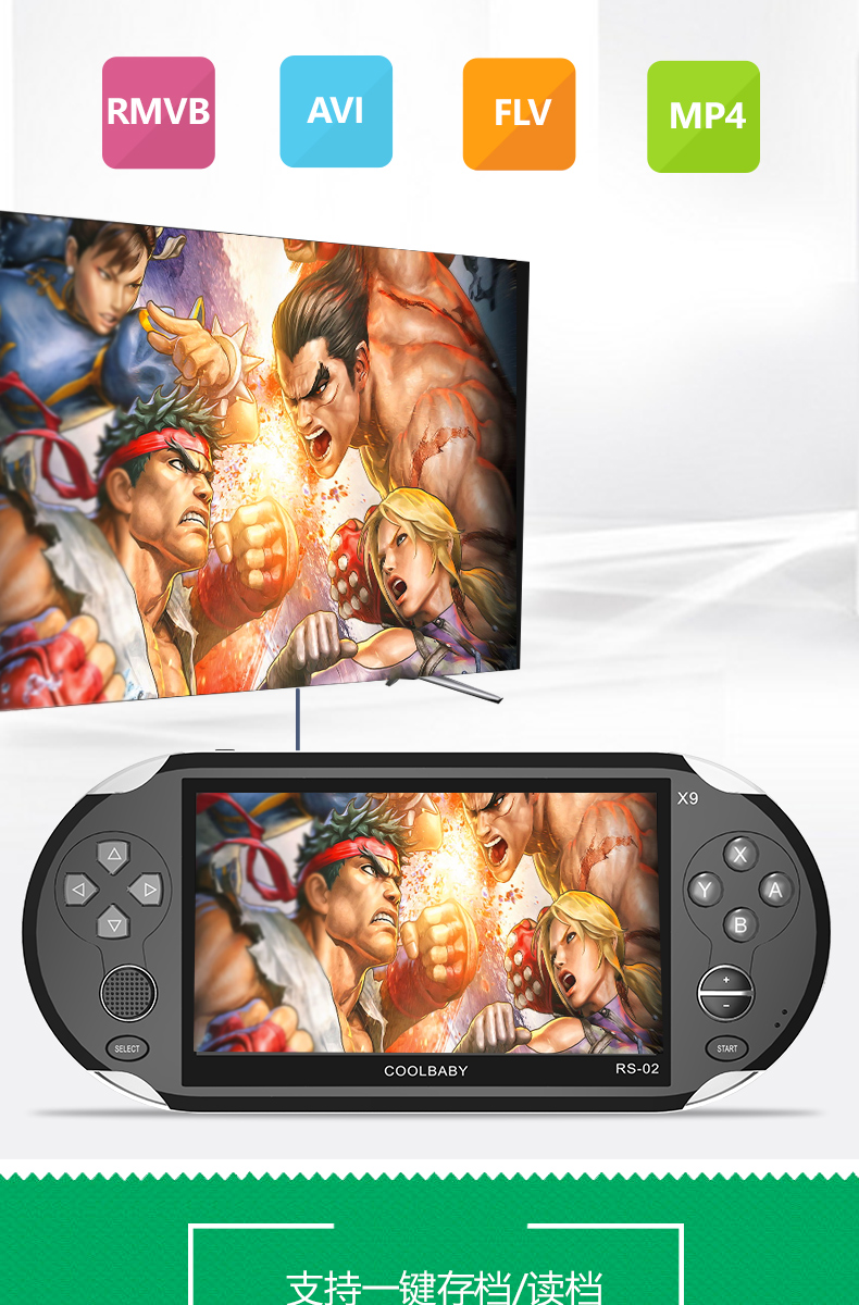 PSP game console cầm tay hoài cổ FC cầm tay game console trẻ em cổ điển GBA màn hình lớn có thể sạc lại arcade Tetris Pokemon vibrato phổ biến với cùng một món quà máy chơi game cầm tay sup 400 in 1