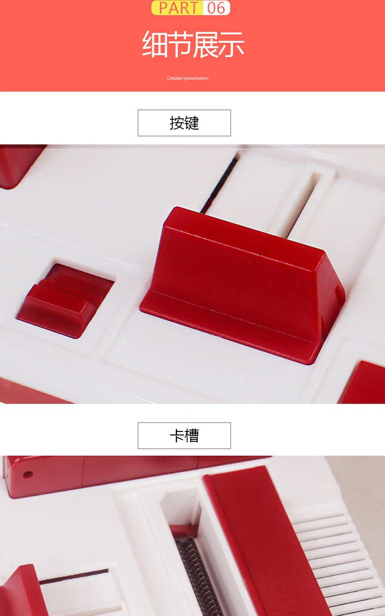 Beibeijia HD màu đỏ và trắng máy FC card nội thất cổ điển TV game máy cổ điển hoài cổ đôi điều khiển không dây phụ kiện chơi game pubg mobile