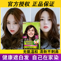 Schwarzman-free mild hair dye wine red cover white hair pleasant hair cream black dark brown plant woman