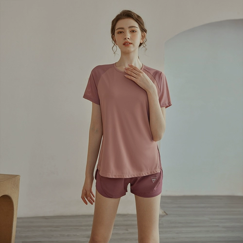 Одежда для йоги, дышащая футболка, летний спортивный костюм для спортзала, оверсайз, короткий рукав, для бега, по фигуре