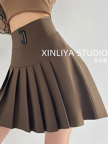 Летний цветной приталенный весенний комплект, мини-юбка, студенческая юбка в складку, высокая талия