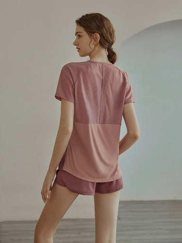 Одежда для йоги, дышащая футболка, летний спортивный костюм для спортзала, оверсайз, короткий рукав, для бега, по фигуре