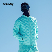 Nobaday winter ski clothing for men and women SUMMER down jacket warm inner layer slim fit aurora blue jacket
