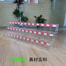 Pen rack acrylic display stand stationery store ballpoint pen pen ladder counter up and down transparent storage rack
