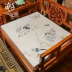 Trung Quốc phong cách rắn sofa đệm gỗ gụ đồ nội thất vòng tròn ghế chống trượt đệm xốp dày ba mảnh dính liền bốn mùa tùy chỉnh - Ghế đệm / đệm Sofa
