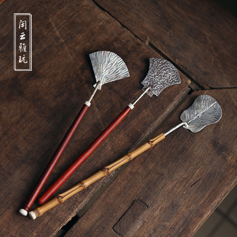 Pure handmade s999 sterling silver rosewood bamboo root ash embossed incense incense empty smoking seal top incense sticker supplies Zen