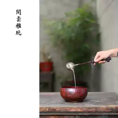 Handmade new idle cloud elegant play sterling silver water spoon tea division order teaspoon personality pot tea ceremony tea set