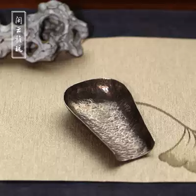 Yun Ya play pure hand-hammered hammer Sterling Silver Japanese tea teaspoon teaspoon tea ceremony equipment kung fu tea set