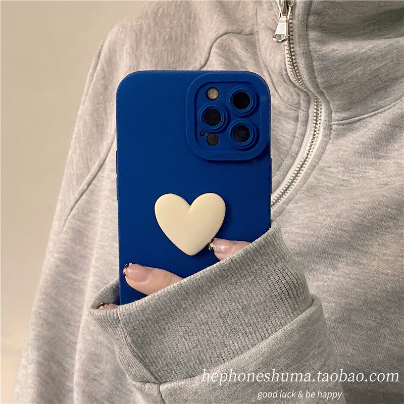 ins loving Klein blue applies iphone12 13pro Max mobile phone protective shell Xs apple 11 8p soft XR