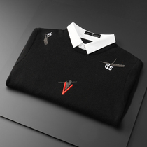 Fake two sweater men Korean trend handsome lead base shirt fake two-piece shirt collar sweater men autumn and winter