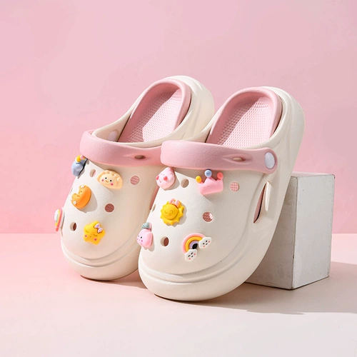 Детские тапочки, обувь, мультяшные нескользящие летние туфли, мягкая подошва, подходит для подростков