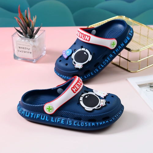 Детские туфли для мальчиков, летние слайдеры, нескользящие пляжные тапочки для выхода на улицу, подходит для подростков