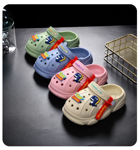 Детские летние тапочки для мальчиков, нескользящие слайдеры, семейный стиль