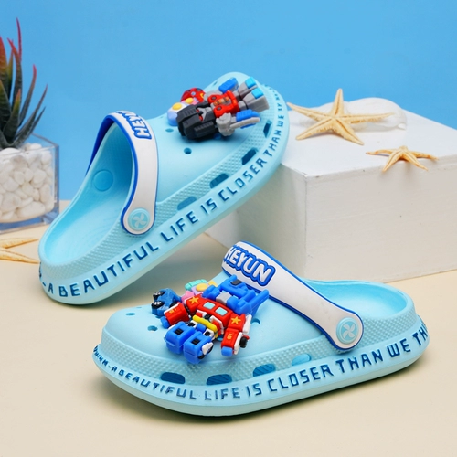 Летние туфли для мальчиков, детские слайдеры, нескользящие тапочки, пляжная пляжная обувь, подходит для подростков, семейный стиль