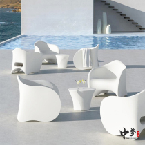 GRP tri-combined Alien Chair Tea Table Hotel Sales Department Office Leisure Single Chair Outdoor Square Clubhouse Customised