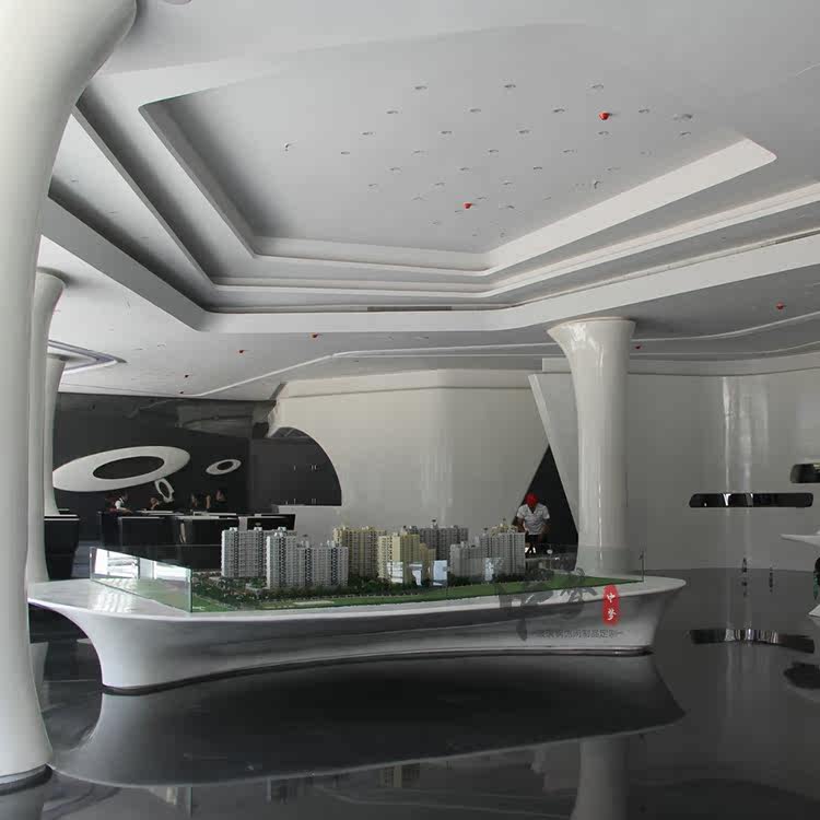Sample house display center real estate sand table custom glass fiber material special-shaped splicing installation round square manufacturer to map customization