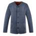 Tăng 60 cặp nhung trung niên lót ấm mens cardigan bông dày mở ngực mở phù hợp với ông già. 