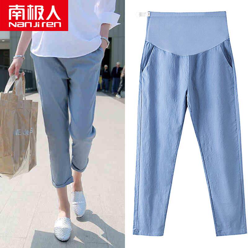 South Pole Pregnant Pants Spring and Autumn 2021 New Women Wear Fashion Mother Pregnant Pregnant Pregnant Leggings Summer Dress
