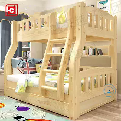 Solid wood high and low beds, mother and child beds, children's beds, upper and lower beds, pine beds, double beds, mother and child bunk beds, adult two-story beds