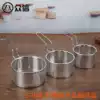 Stainless steel fried basket fried sieve chicken wings chicken popcorn fries basket blue snack basket frame round chicken fillet oil filter shaking basket round