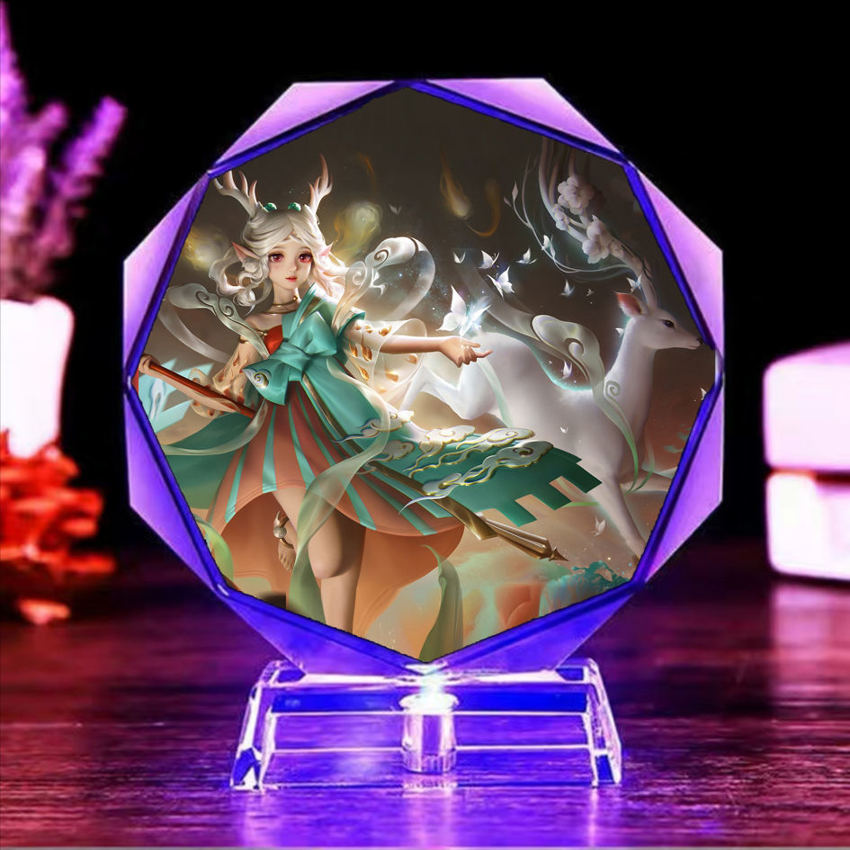 King glory crystal luminous ornaments gifts for boyfriends and girlfriends Li Bai Hanxin Luban Sun Wukong Kai descendants