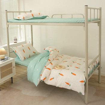 Hengfa home textile university dormitory pure cotton six-piece set full cotton student dormitory three-piece set single bed sheet style