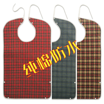 For the elderly adults eating with a bib waterproof pure cotton spat with a rice bag for feeding the patient care with a apron