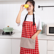 New erasable apron kitchenette Kitchen Home for men and women Universal waterproof oil proof Fashion creative big pockets Inprint LOGO