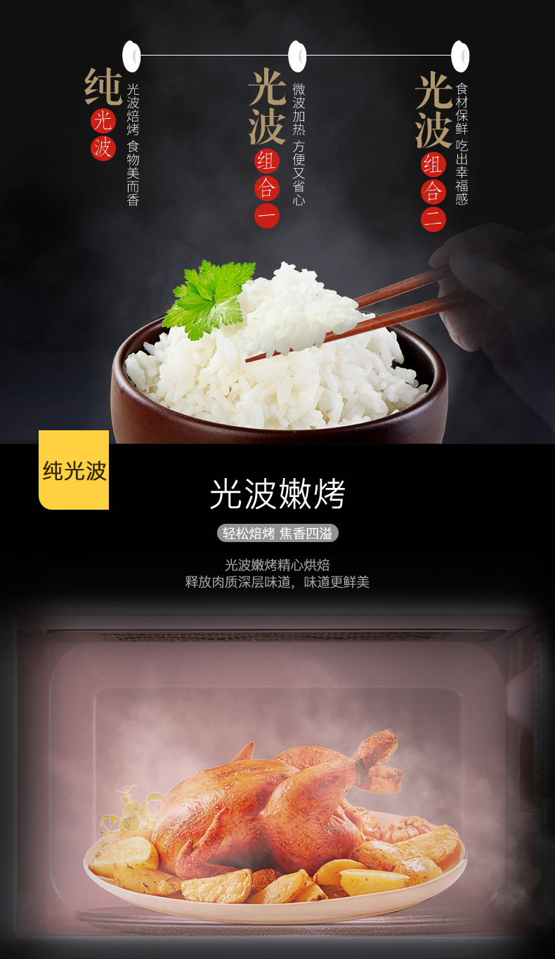 Lò vi sóng Galanz G70D20CN1P-D2 (SO) tích hợp lò nướng đối lưu nhỏ hộ gia đình - Lò vi sóng lò nướng sanaky 25l