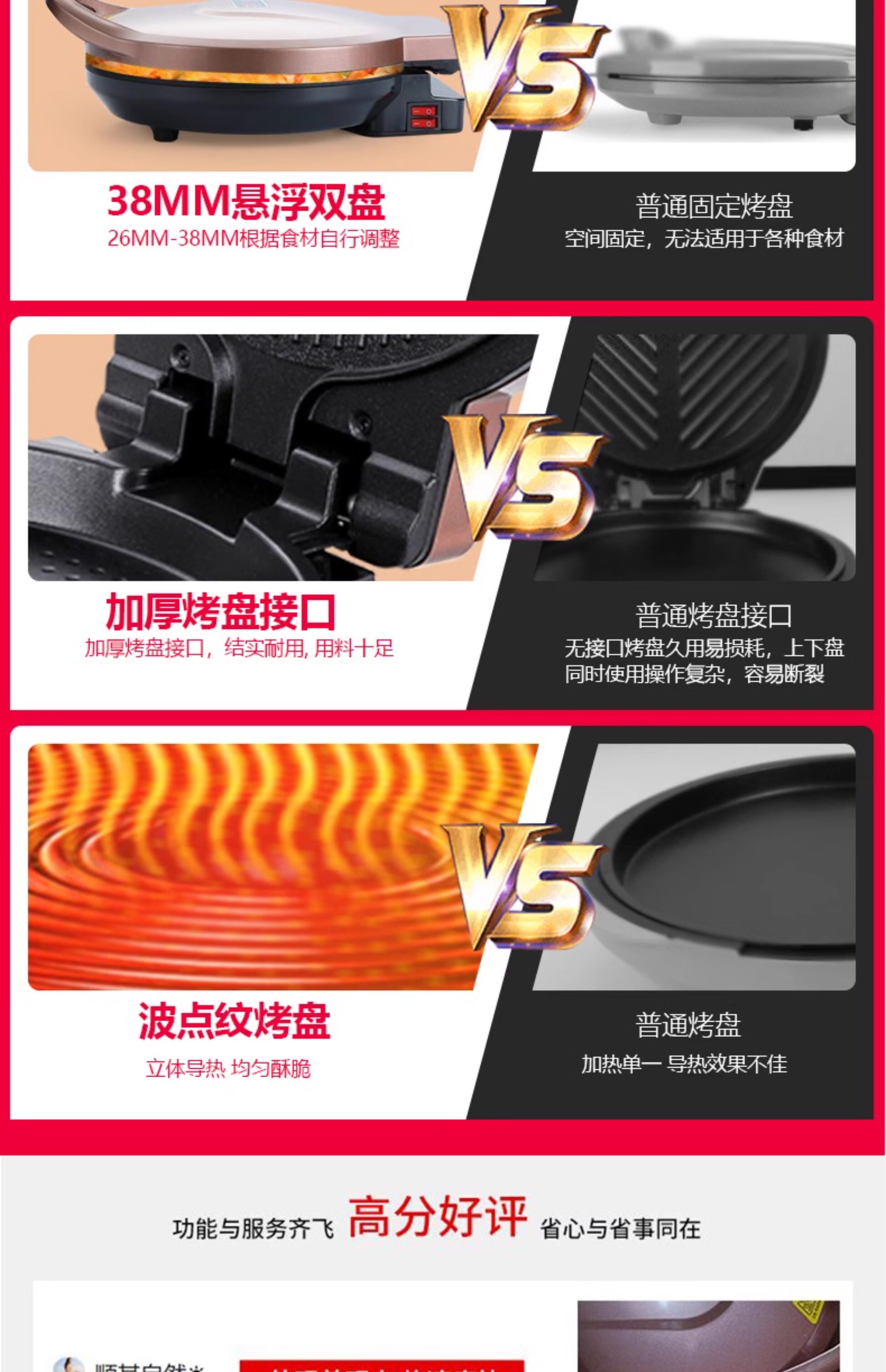 Электрическая блинница 电饼铛家用双面加热烙饼锅小型新款自动断电饼档煎薄饼机加深加大 Hi all the earth