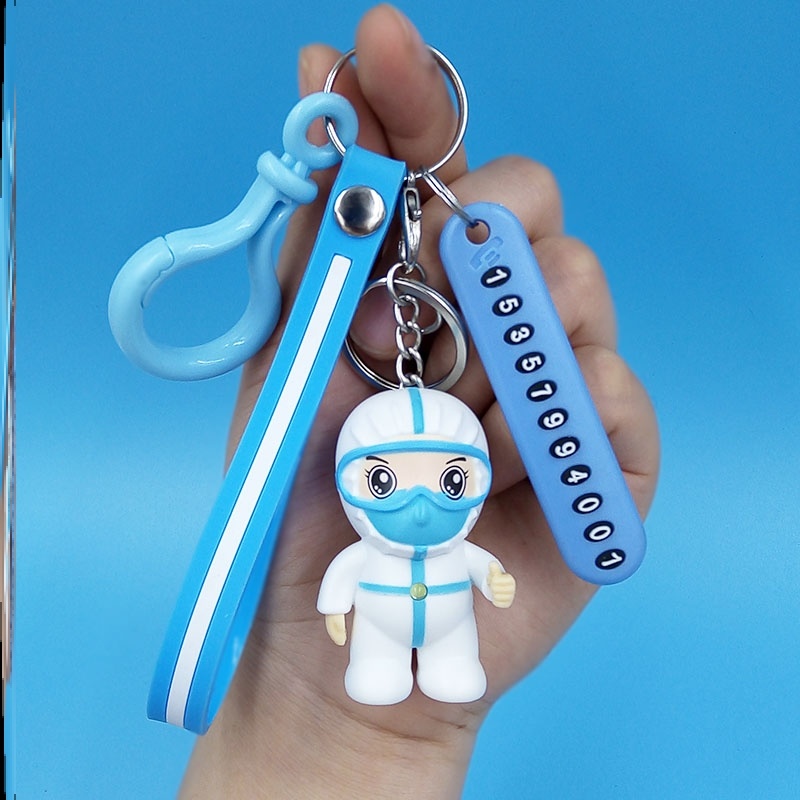 Doctor's Day gift medical staff keychain medical exclusive keychain souvenir cartoon anti-epidemic character nurse