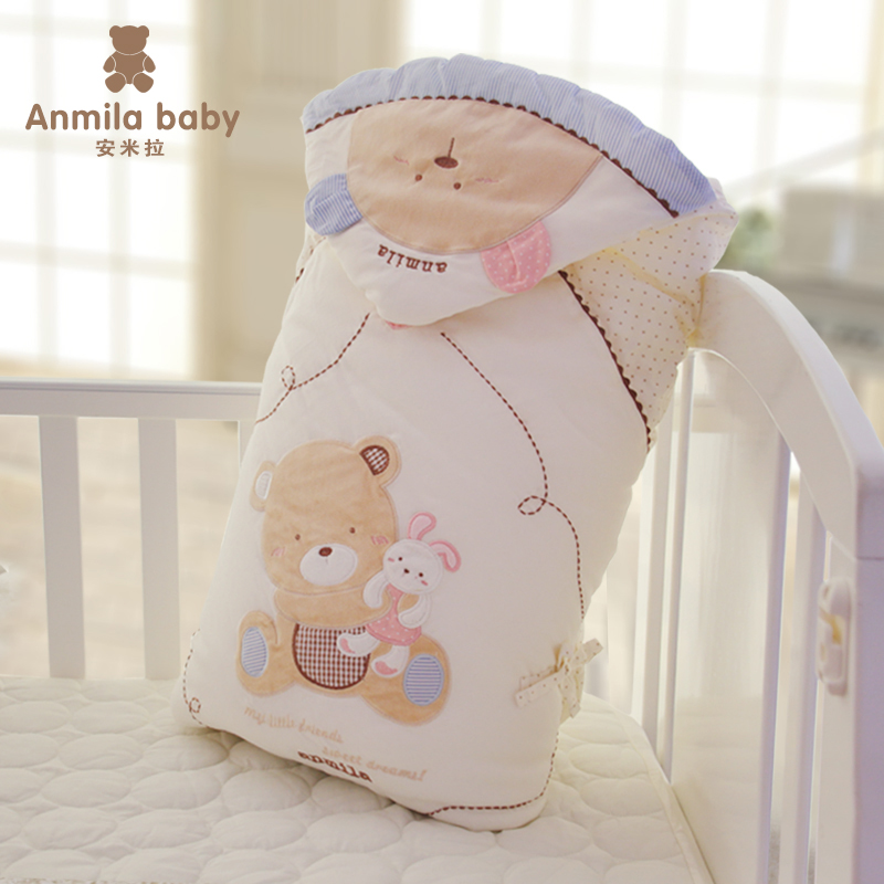 Baby cuddled by summer thinly pure cotton beginner spring autumn and winter baby Supplies swaddle thickened quilted newborn bag quilt