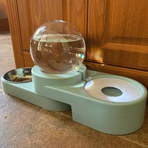 Dog Basin Dog Bowl integrated automatic water cat bowl eating and drinking water Teddy special dog basin anti-knock