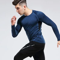 Quần áo tập thể dục nam dài tay mùa hè 2019 chạy nhanh quần áo thể thao phù hợp với quần áo - Quần áo tập thể hình quần áo gym nữ