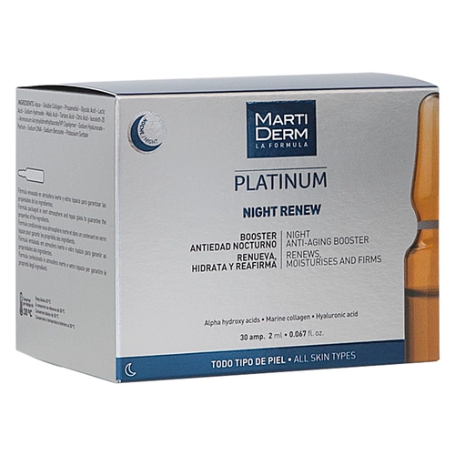 Ночная эссенция, фруктовая кислота в ампулах, Испания, анти-акне, 60 мл, 30 шт, 2 мл