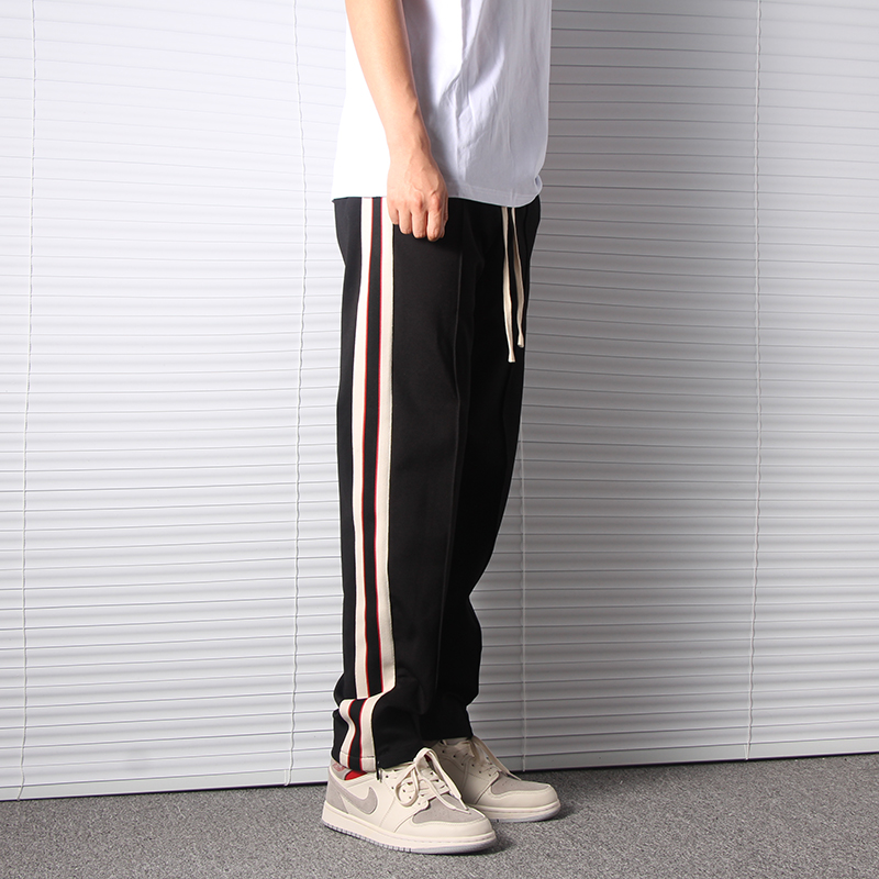 NDS Side Stripe Splicing Sports Casual Pants Men Spring Fall Loose Casual Straight Barrel Long Pants Male Tide