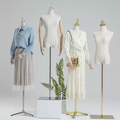 Clothing store model props female half-body cloth dummy display shelf Women's window Korean clothes model rack