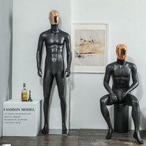 Model props mens whole body black clothing store mens models plating face window display dummy model stand